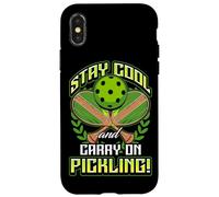 Stay Cool and Carry-On Pickling! Pickleball Carcasa para iPhone X/XS
