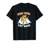 Stay Cool Eat Tacos Funny Taco Character Art. Camiseta