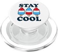 Stay Cool Rocket Pop Rojo Blanco y Azul Paletas Verano PopSockets PopGrip para MagSafe