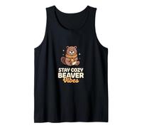 Stay Cozy Beaver Vibes - Peluche de Castor Camiseta sin Mangas