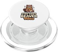 Stay Cozy Beaver Vibes - Peluche de Castor PopSockets PopGrip para MagSafe