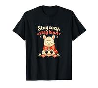 Stay Cozy Stay Kind Llama Cocoa Chill Vibes Camiseta