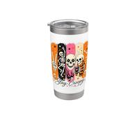 Stay Creepy Funny Skeleton Halloween Retro Spooky Vaso térmico de acero inoxidable de doble pared