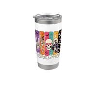 Stay Creepy Funny Skeleton Halloween Retro Spooky Vaso térmico de acero inoxidable de doble pared