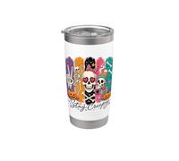 Stay Creepy Funny Skeleton Halloween Retro Spooky Vaso térmico de acero inoxidable de doble pared