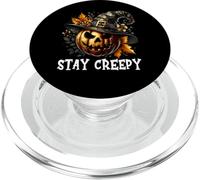 Stay Creepy Halloween Pumpkin Witch Hat For Spooky Season PopSockets PopGrip para MagSafe