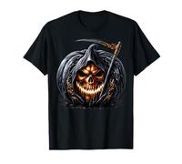 Stay Creepy Halloween Skull Graphic For Men Black Pumpkin Camiseta