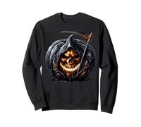 Stay Creepy Halloween Skull Graphic For Men Black Pumpkin Sudadera