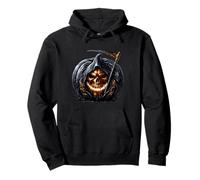 Stay Creepy Halloween Skull Graphic For Men Black Pumpkin Sudadera con Capucha