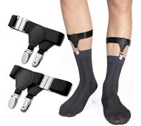 STAY GENT 1 Par Tirantes Ligas de Calcetines para Hombre, Elástica Ajustable con Clips Antideslizantes para Prevención de Resbaladizo - Negocios y Boda