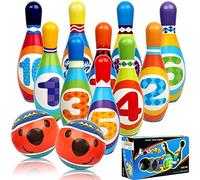 STAY GENT Bolos Infantiles Juego de Bolos, Suave Set de Bolos Bowling con 10 Bolos y 2 Bolas, Juguetes Bolos Infantil de Exterior y Interior, Regalos Educativos para Niños Niñas Bebés 3 4 5 6 7 años