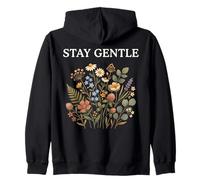 Stay Gentle Wildflower Cottagecore Calm Nature Floral Sudadera con Capucha