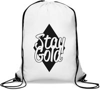 Stay Gold Black Diamond Logo - Saco de gimnasio informal con cordón, color blanco