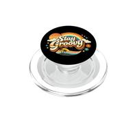 Stay Groovy Retro Sunset Hippie Estética PopSockets PopGrip para MagSafe