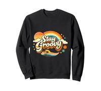 Stay Groovy Retro Sunset Hippie Estética Sudadera