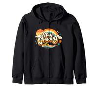 Stay Groovy Retro Sunset Hippie Estética Sudadera con Capucha