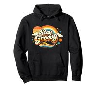 Stay Groovy Retro Sunset Hippie Estética Sudadera con Capucha