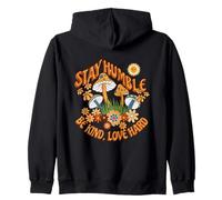 Stay Humble Be Kind Love Hard, Groovy, Estilo Retro de los 70 Sudadera con Capucha