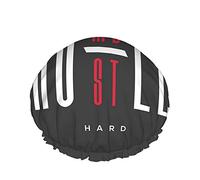Stay Humble Hustle Hard' Phrase Gorro de ducha, cita abstracta Hustle Poster Design Gorros de baño impermeables de doble capa, perfectos para todas las longitudes y grosores de cabello