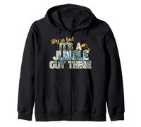 Stay in Bed, It's a Jungle out There - Divertido gráfico de la Selva Sudadera con Capucha