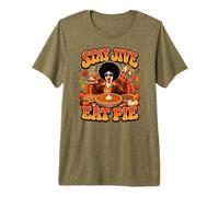 Stay Jive Eat Pie Retro Años 70 Pavo Divertido Día de Acción Camiseta Premium