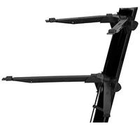 STAY MUSIC Slim 2, soporte de teclado de 2 niveles con tornillo (S1100/02CBLK)