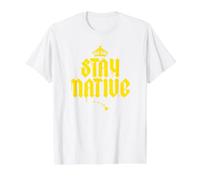 Stay Native, Islander, Tatuaje polinesio, Pinoy, Isla Born Camiseta gráfica económica, Hombre, Blanco, XL