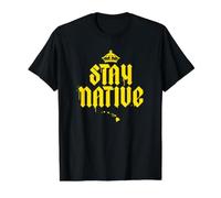 Stay Native, Islander, Tatuaje polinesio, Pinoy, Isla Born Camiseta gráfica económica, Hombre, Negro, L