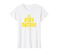 Stay Native, Islander, Tatuaje polinesio, Pinoy, Isla Born Camiseta gráfica económica, Mujer, Blanco, L