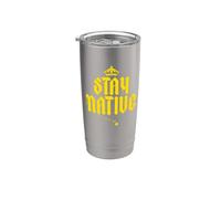 Stay Native, Islander, Tatuaje polinesio, Pinoy, Isla Born Vaso térmico de acero inoxidable de doble pared