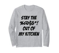 Stay out of My Kitchen Divertido Cocina Actitud Chef Vacaciones Manga Larga