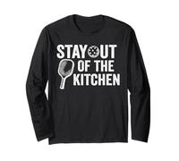 Stay out of The Kitchen Funny Pickleball Saying Manga Larga
