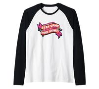 Stay Sane Inside Insanity Columbia Cita Halloween Camiseta Manga Raglan