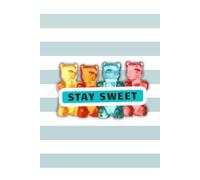 Stay Sweet Notizbuch Hardcover - 120 linierte Seiten, 15,24 x 22,86 cm (6 x 9 Zoll) - Pastell Journal für Mädchen & Teenager - Positive Vibes Collection