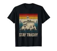 Stay Trashy Animal Salvaje Retro Divertido Mapache Camiseta