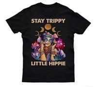Stay-Trippy-Little-Hippie-Crystal-Fungus-Magic-ilocybin-Mushrooms-Tshirt-Funny