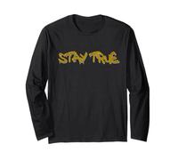 Stay True Inspirational Life Quote Design Manga Larga