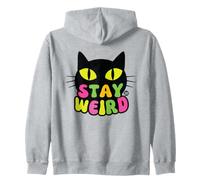 Stay Weird Black Cat Sudadera con Capucha