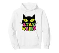 Stay Weird Black Cat Sudadera con Capucha