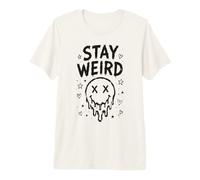 Stay Weird Creepy Smile Humor gótico Estética Espeluznante Camiseta Premium