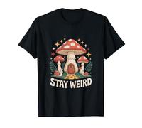 Stay Weird Mushroom Cottagecore Bosque de Caracoles Camiseta