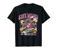 Stay Weird Mushroom Eyes Weirdcore Magic Divertido Retro Vintage Camiseta