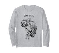 Stay Weird Owl: Divertido Diseño de Pájaro Búho con Aspecto Manga Larga