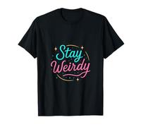 Stay Weirdy Witch Vibes Neon Stars Magic Camiseta