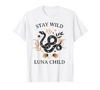 Stay Wild Luna Child (gráfico de Serpiente Bohemio) Camiseta