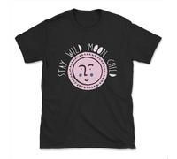 Stay Wild Moon Art T-Shirt Artistic Mens tee Ladies1 Black XXL