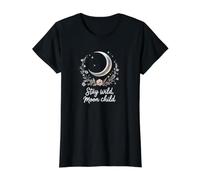 Stay Wild Moon Child Camiseta gráfica económica, Mujer, Negro, S