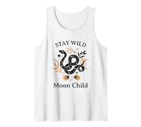 Stay Wild Moon Child (gráfico de Serpiente Bohemio) Camiseta sin Mangas