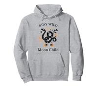 Stay Wild Moon Child (gráfico de Serpiente Bohemio) Sudadera con Capucha