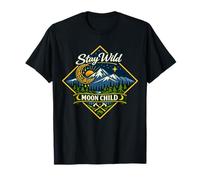 Stay Wild Moon Child Montaña Naturaleza Aventura Boho Camiseta